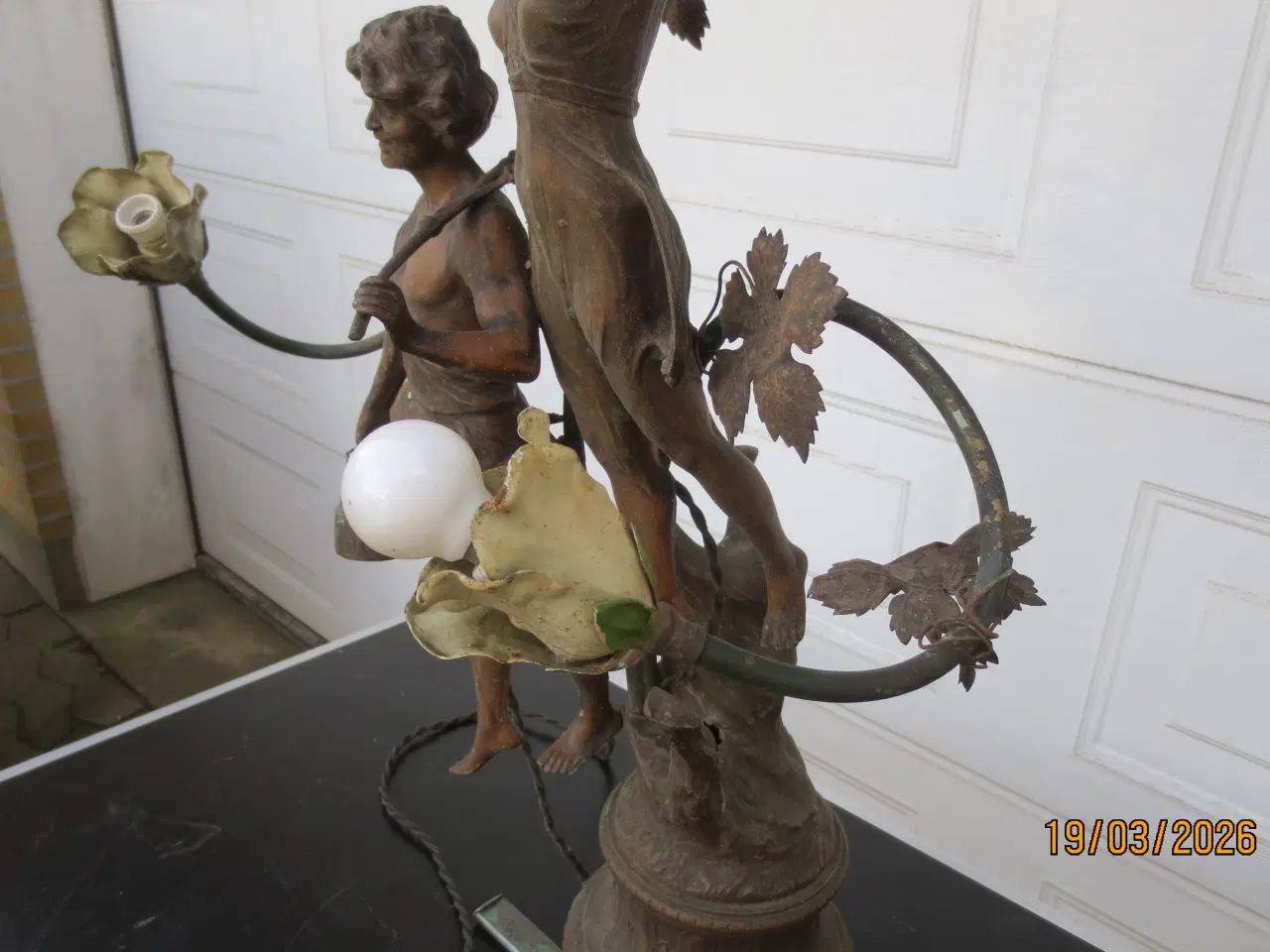 Billede 4 - 1 stk Art-Nouveau-lampe 1900