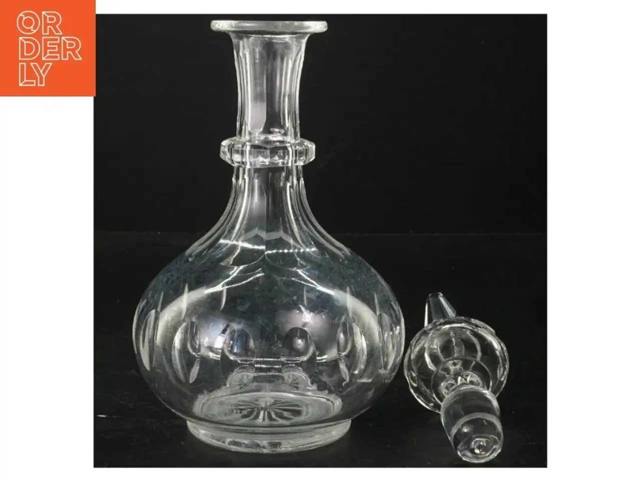 Billede 2 - Krystal karaffel med prop (str. 30 cm. 12 cm i diameter)