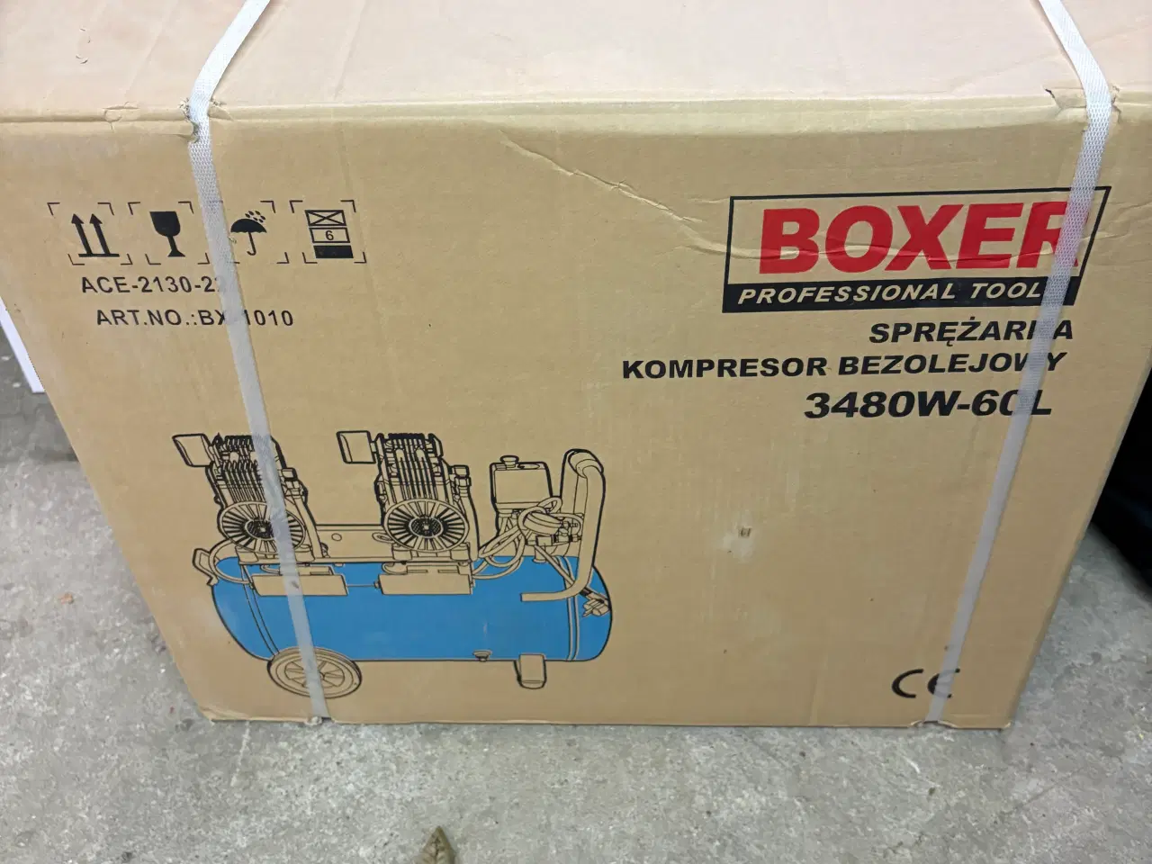 Billede 2 - Boxer Oliefri Kompressor - Boxer BX-1010 3480W-60L