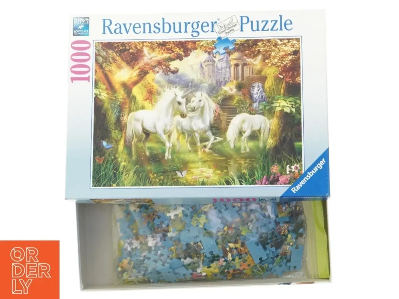 Billede 1 - Ravensburger puslespil med enhjørninger, 1000 fra Ravensburger (str. 70 x 50 cm)