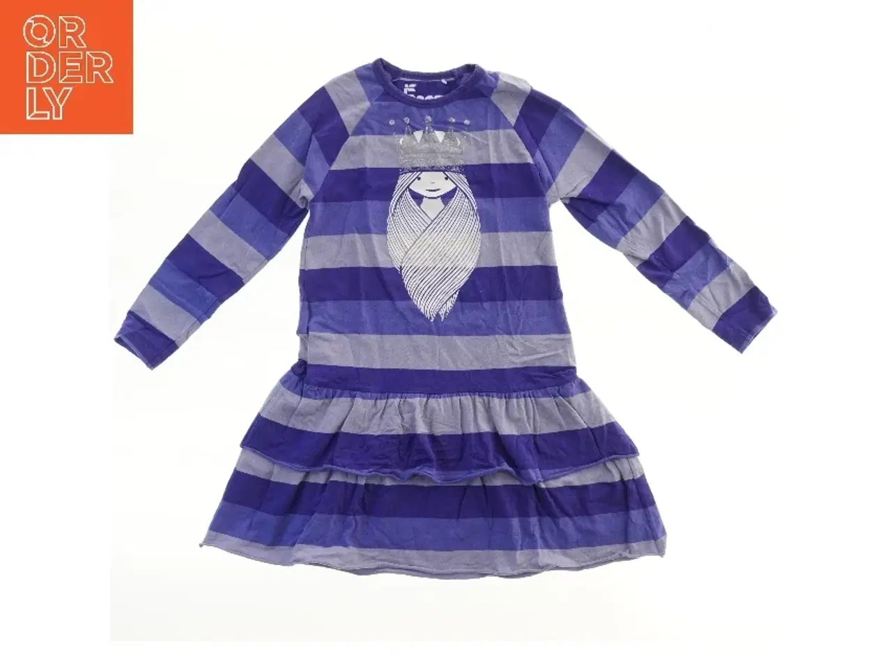 Billede 2 - Danefæ kjole med striber og print (str. 128)