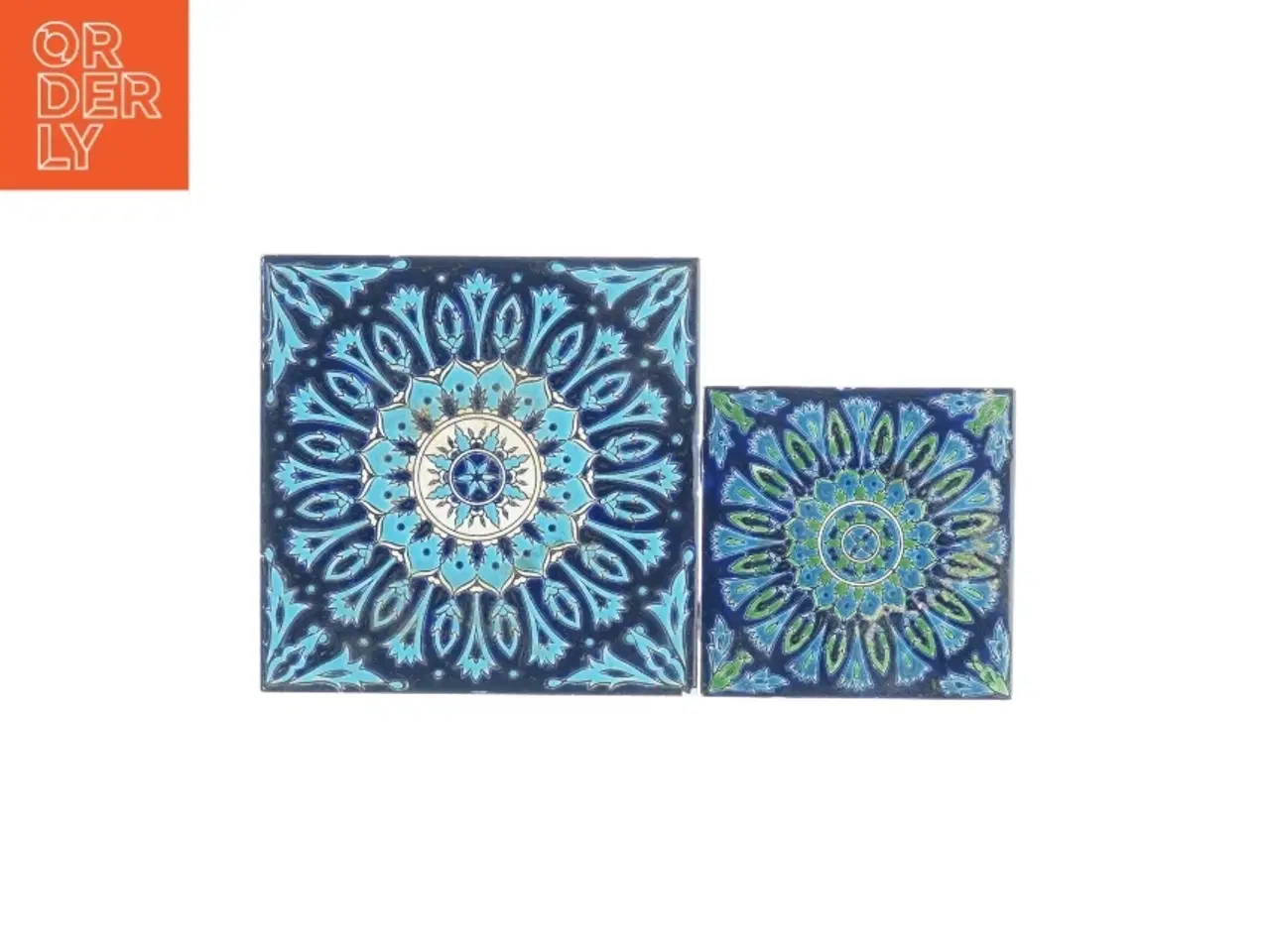 Billede 1 - Mosaik plader (2 stk) (str. 15 x 15 og 11 x 11 cm)