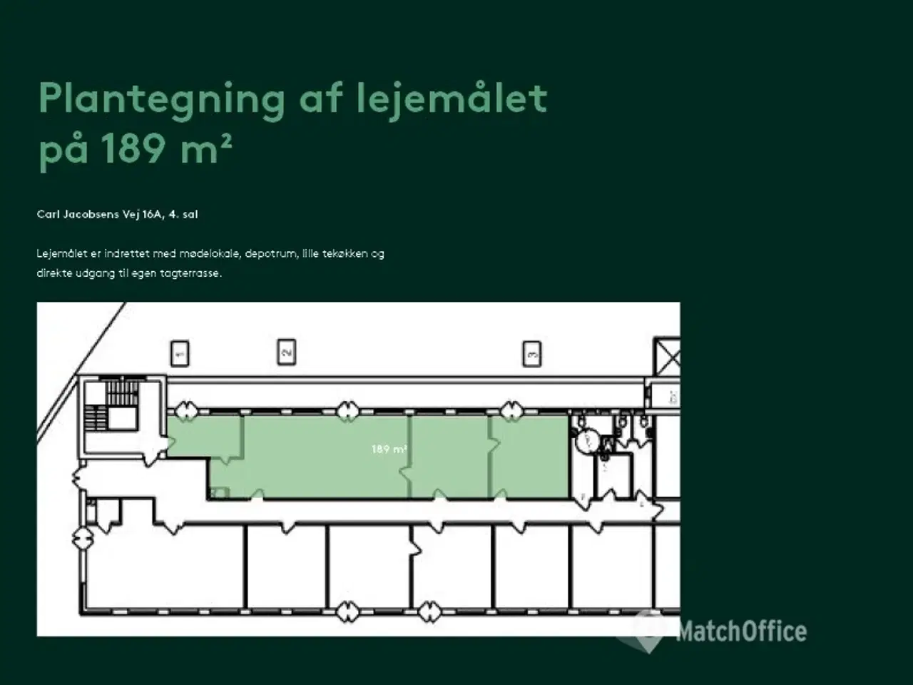 Billede 12 - Attraktivt kontorlejemål på 189 m² med egen tagterrasse.