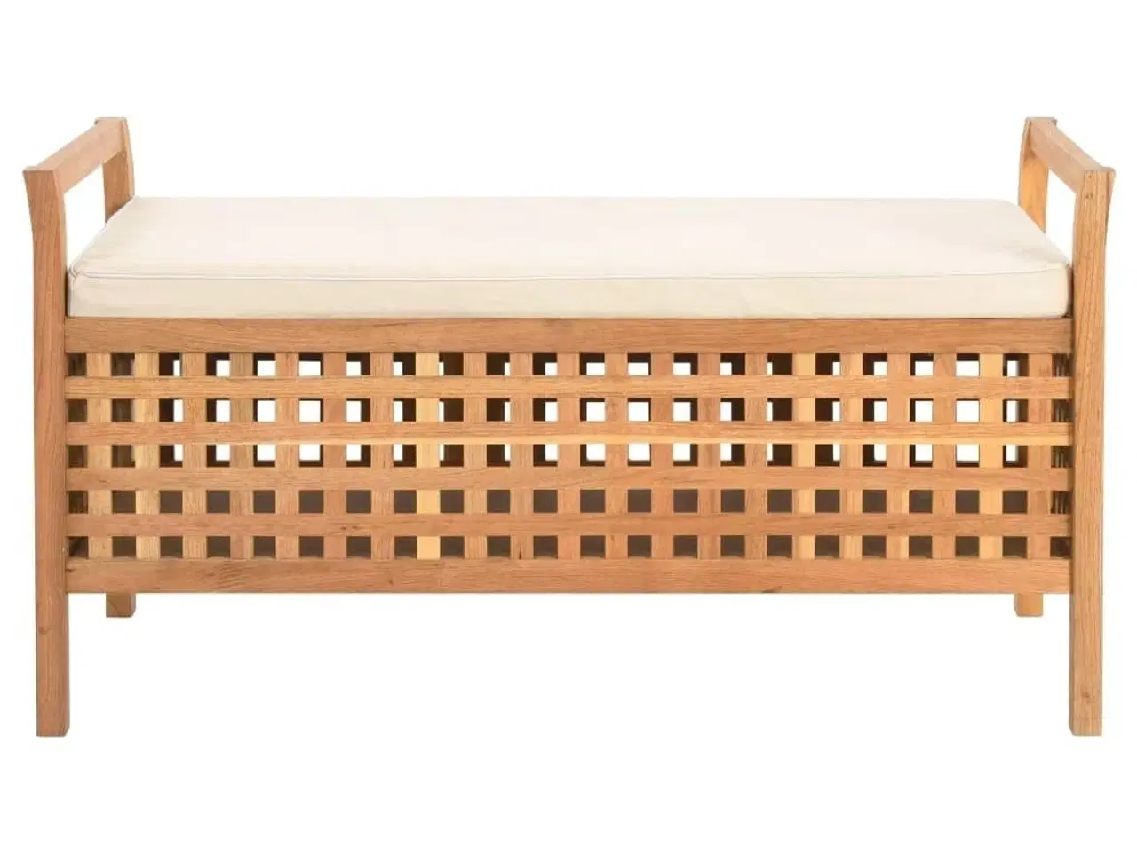 Billede 2 - Opbevaringsbænk 93 x 49 x 49 cm massivt valnøddetræ