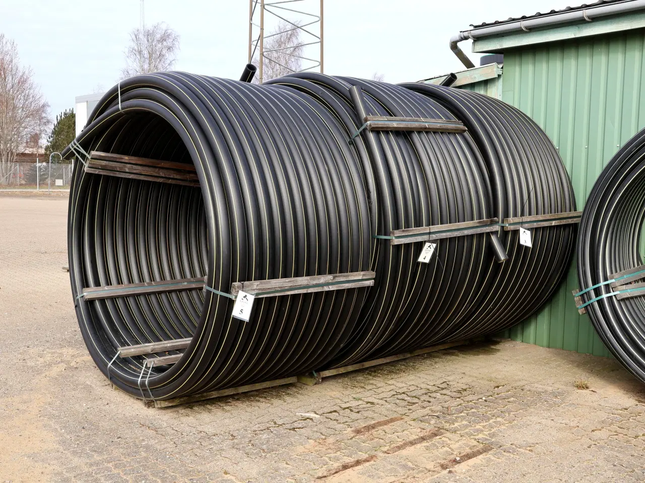 Billede 1 - 250m Wavin PE cable pipe SRE-P90-P100 BK/YL