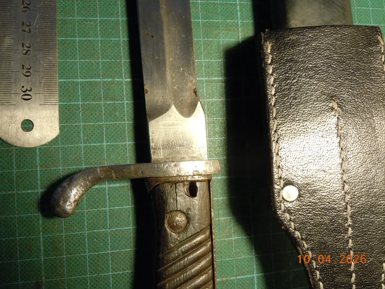Billede 7 - SG 98 Bajonet Butchers Knife I stålskede med læder