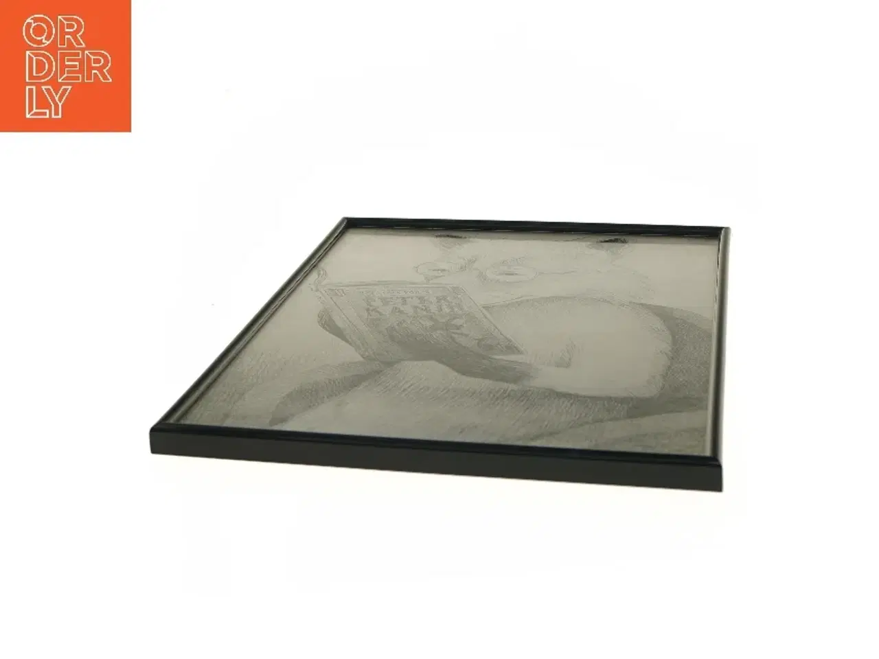 Billede 2 - Illustration af læsende ræv med briller (str. 41x31 cm)