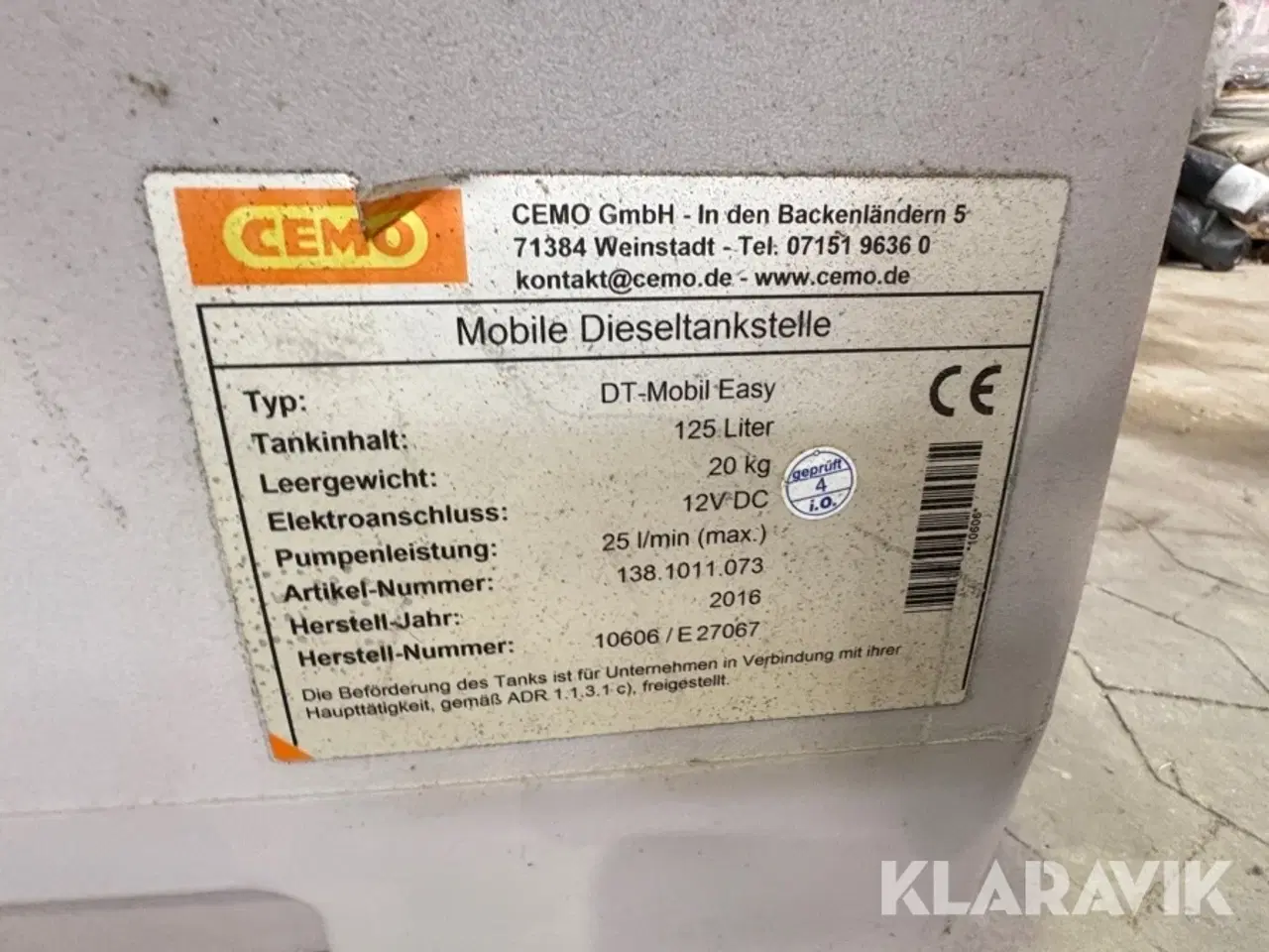 Billede 8 - Dieseltank Cemo DT-Mobil Easy 125 liters
