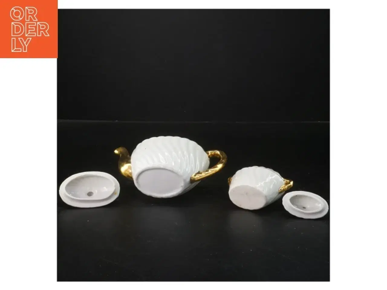 Billede 2 - Porcelæn tesæt (str. 15x10&8x6&5x5&9x1 cm)