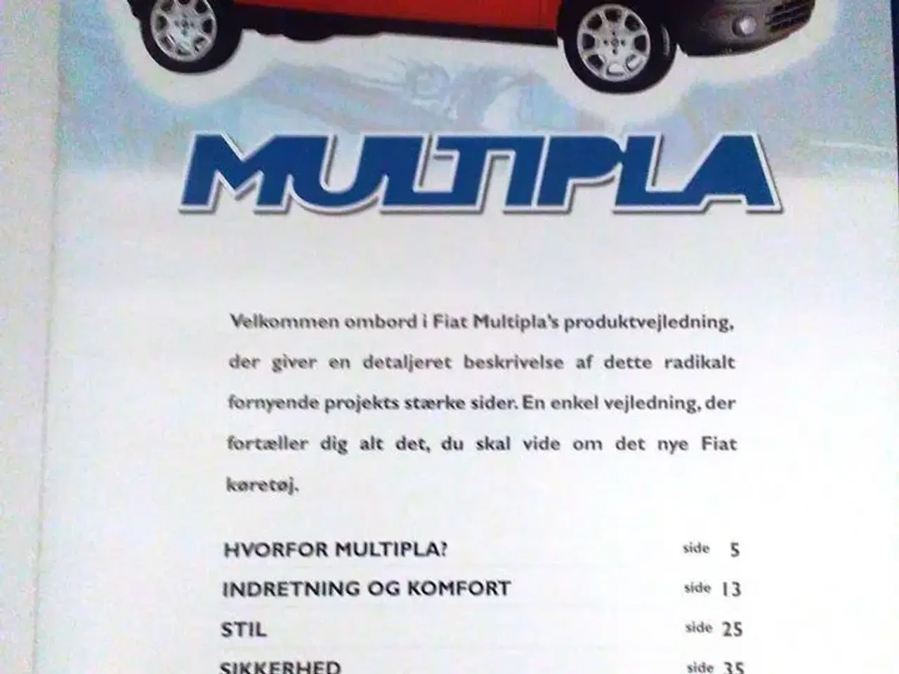 Billede 3 - Fiat Multipla Produktvejledning