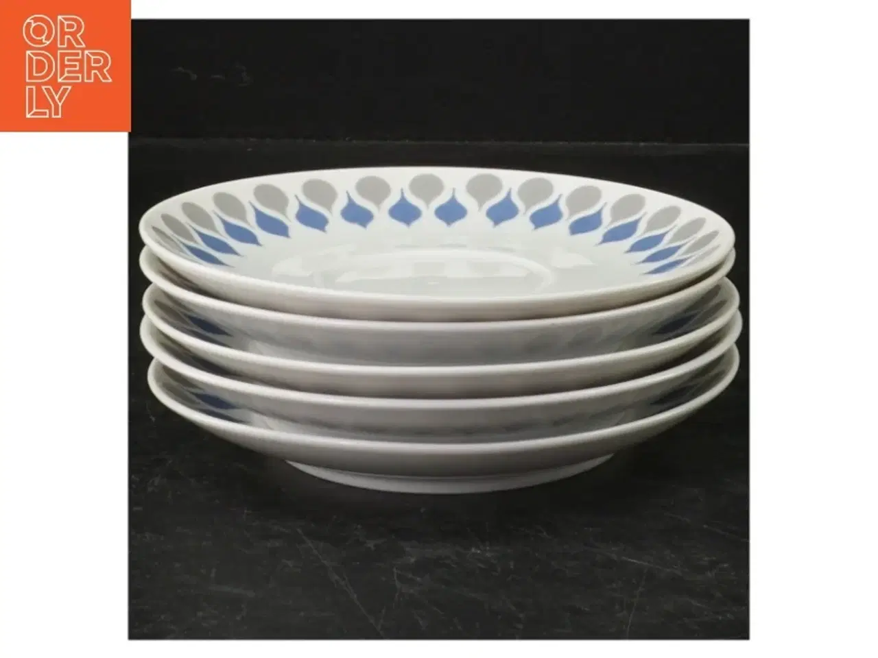 Billede 1 - Lyngby porcelænslys plader fra Lyngby (str. Ø. 15 cm. 5 styk)