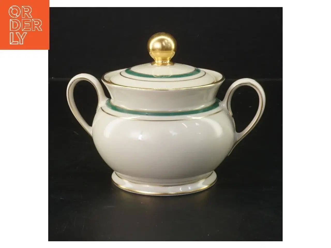 Billede 1 - Sukkerskål med låg og håndtag fra Københavns Porcellains Maleri (str. 12x12 cm)