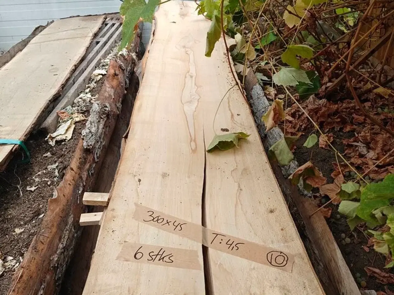 Billede 1 - 6 stk. Bøgetræsplanker str. 300 x 45 x 4,5