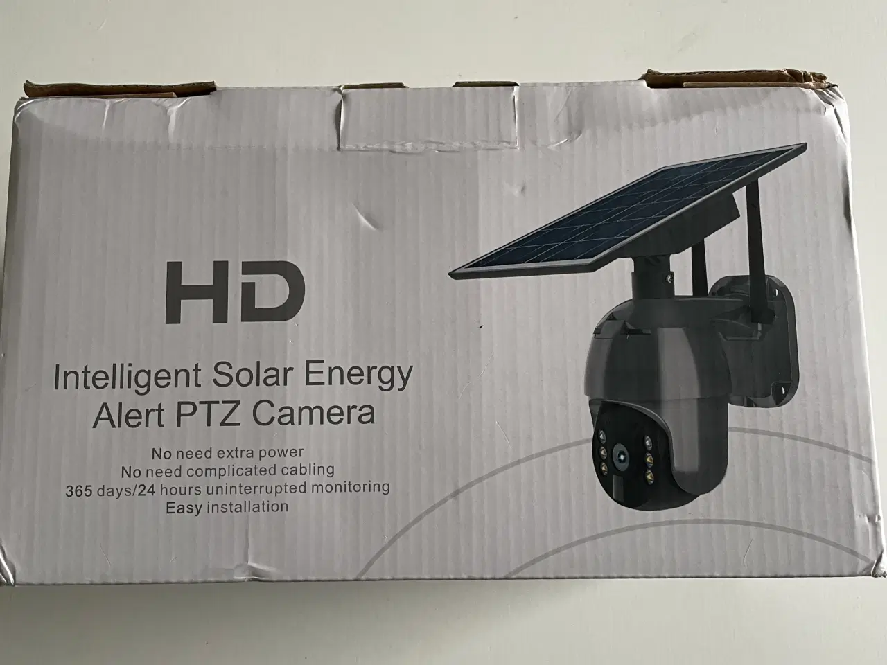 Billede 1 - Udendørs kamera med solcelle tilsluttes til mobil.