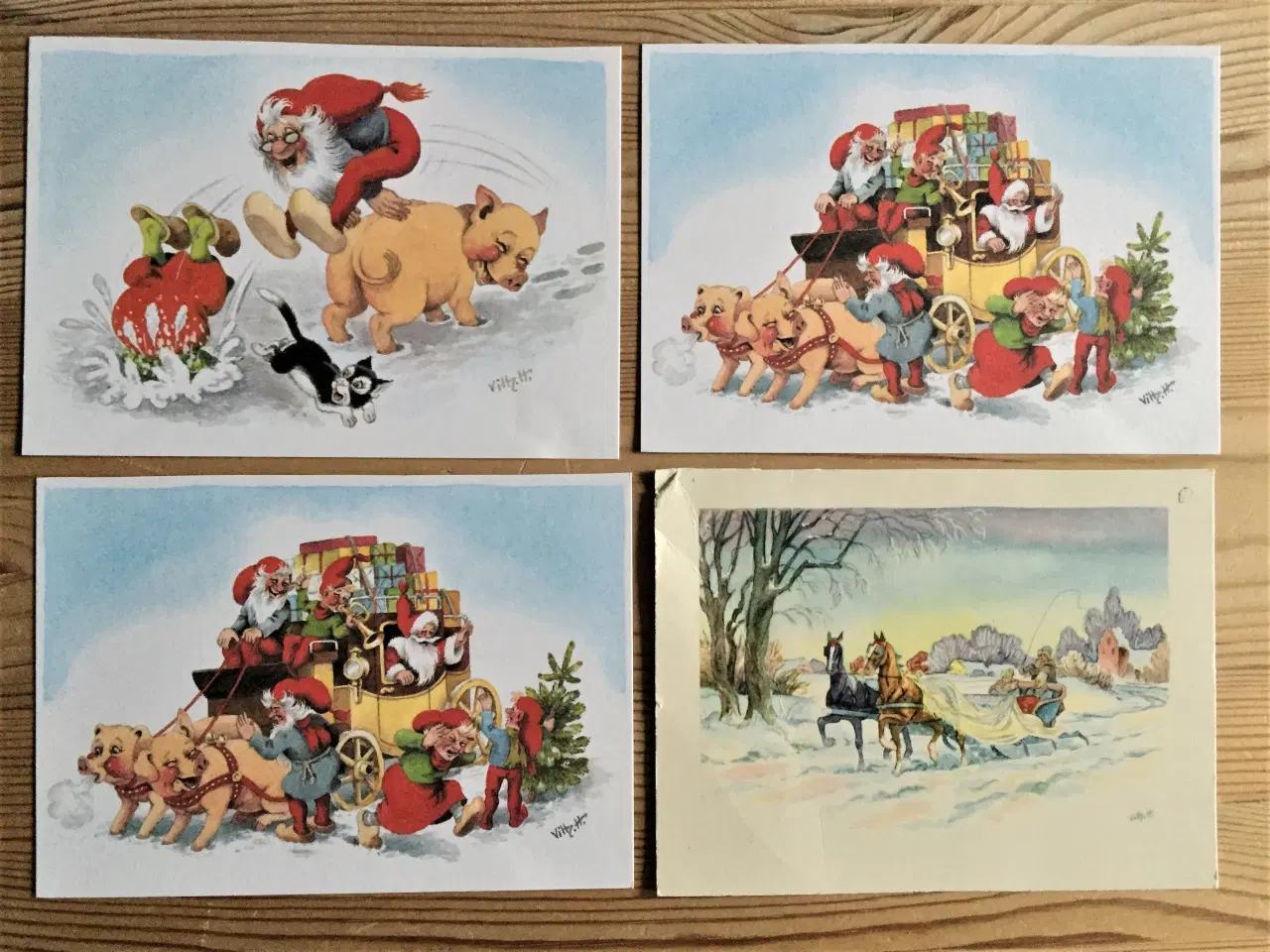 Billede 2 - 6 smukke retro julekort