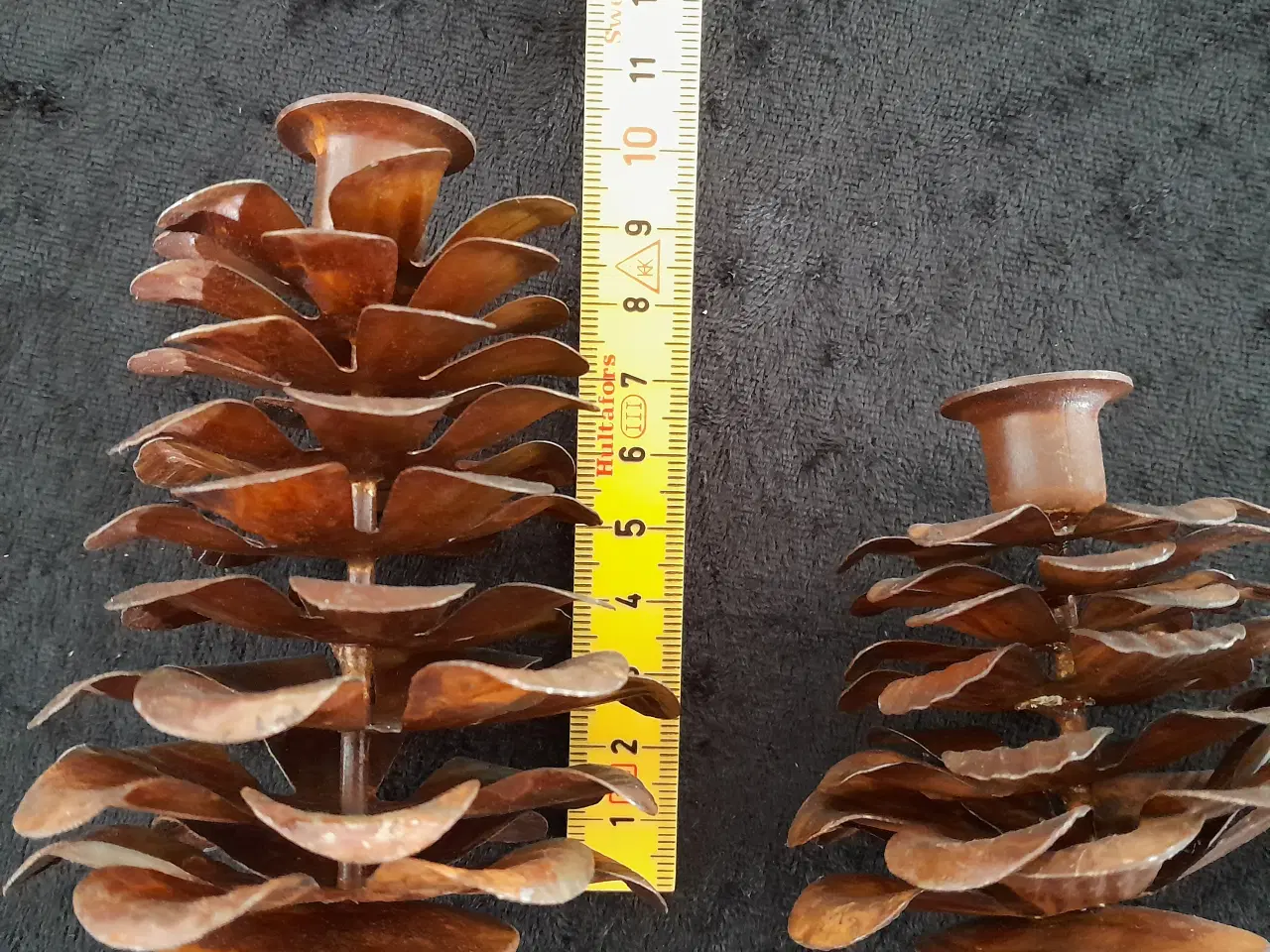 Billede 4 - Koglelysestager, 2 stk.