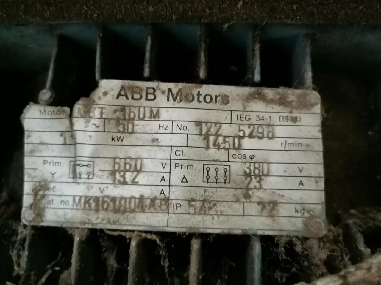 Billede 2 - - - - ABB motor, 11kW-15hk.