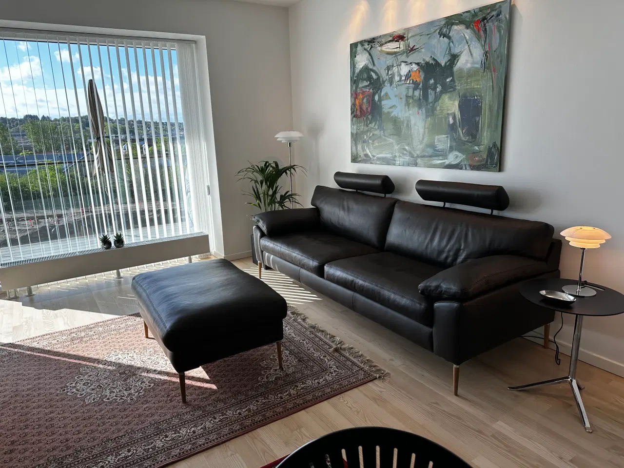 Billede 8 - 3 Personers Sofa med Puf og Nakkestøtte