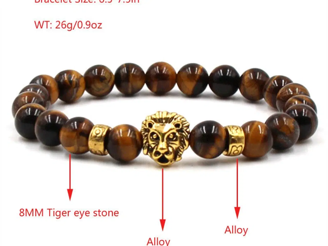 Billede 2 - Tiger Eye armbånd. 8,10,12,14  mm's perler