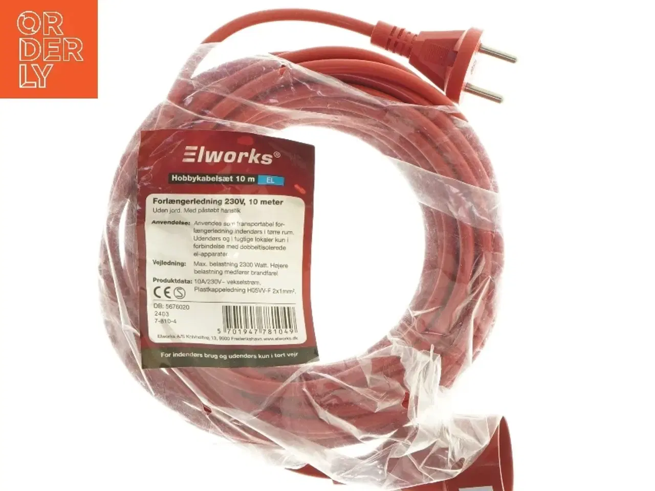 Billede 2 - Forlængerledning 10 meter fra Elworks (str. 10 meter cm)