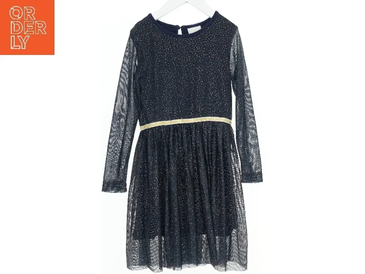 Billede 1 - Mørkeblå glitrende kjole fra The New (str. 110)