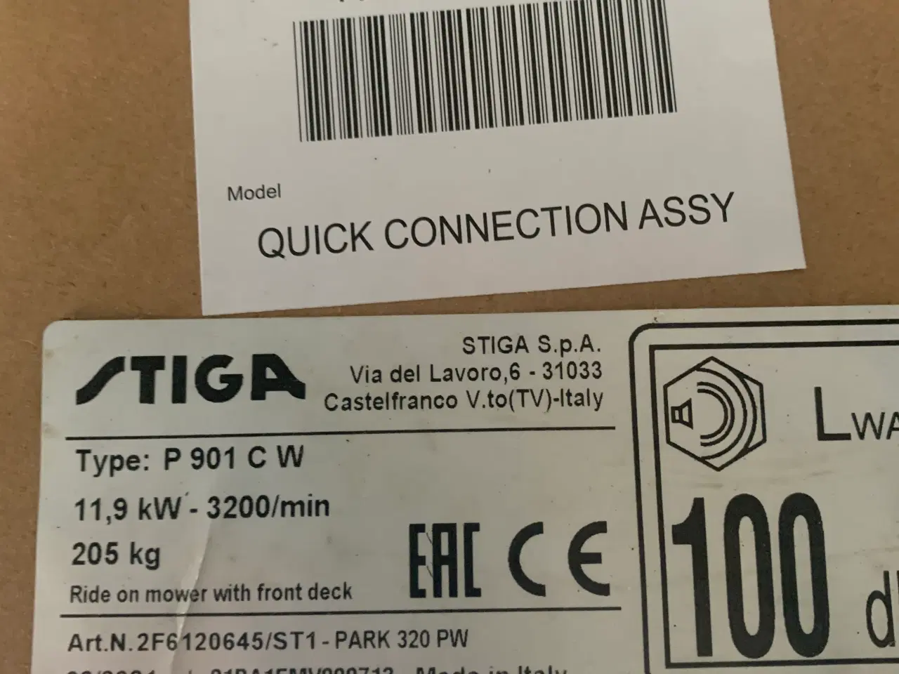 Billede 1 - stiga park 320 pw st 550 twin