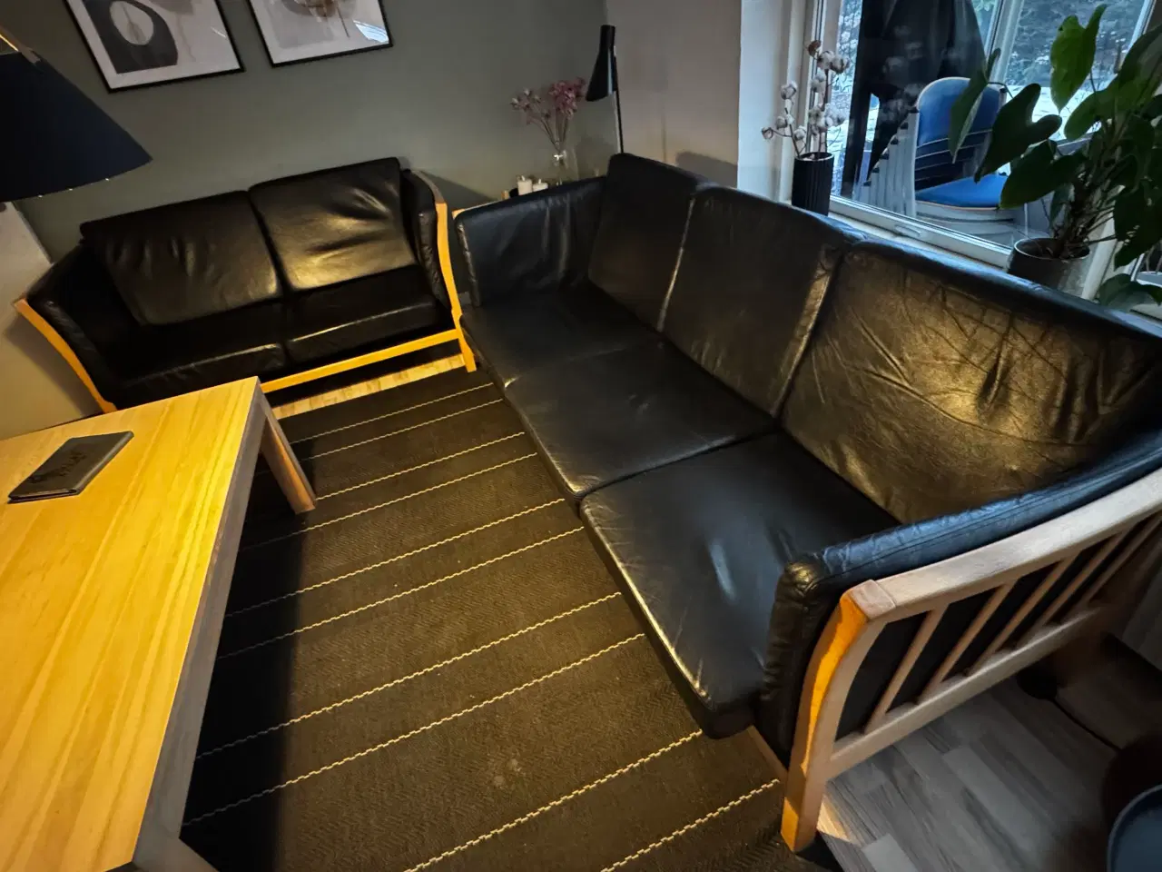 Billede 1 - BYD 2 og 3 personers læder sofa