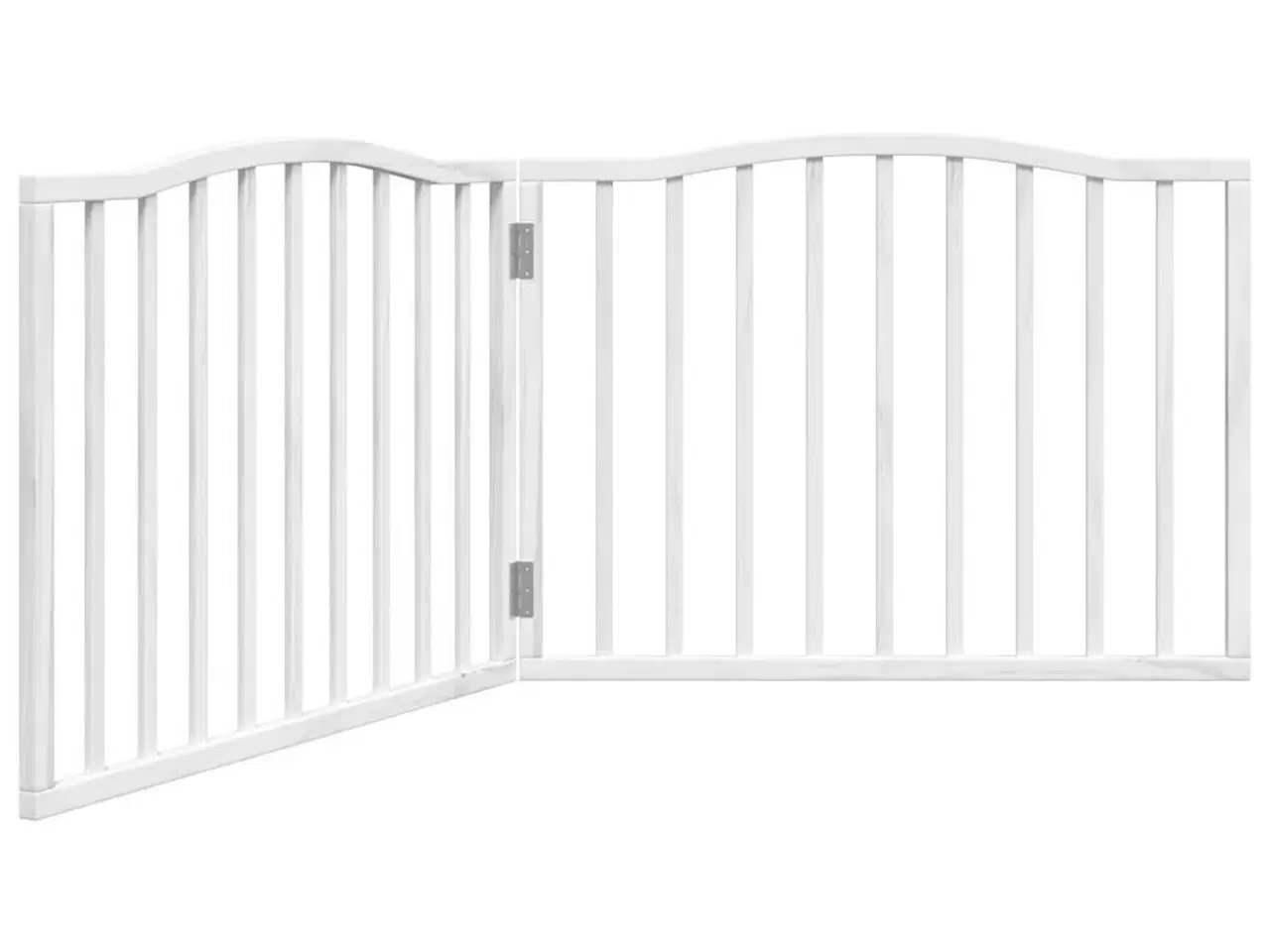 Billede 2 - Hundelåge 2 paneler 160 cm foldbar poppeltræ hvid