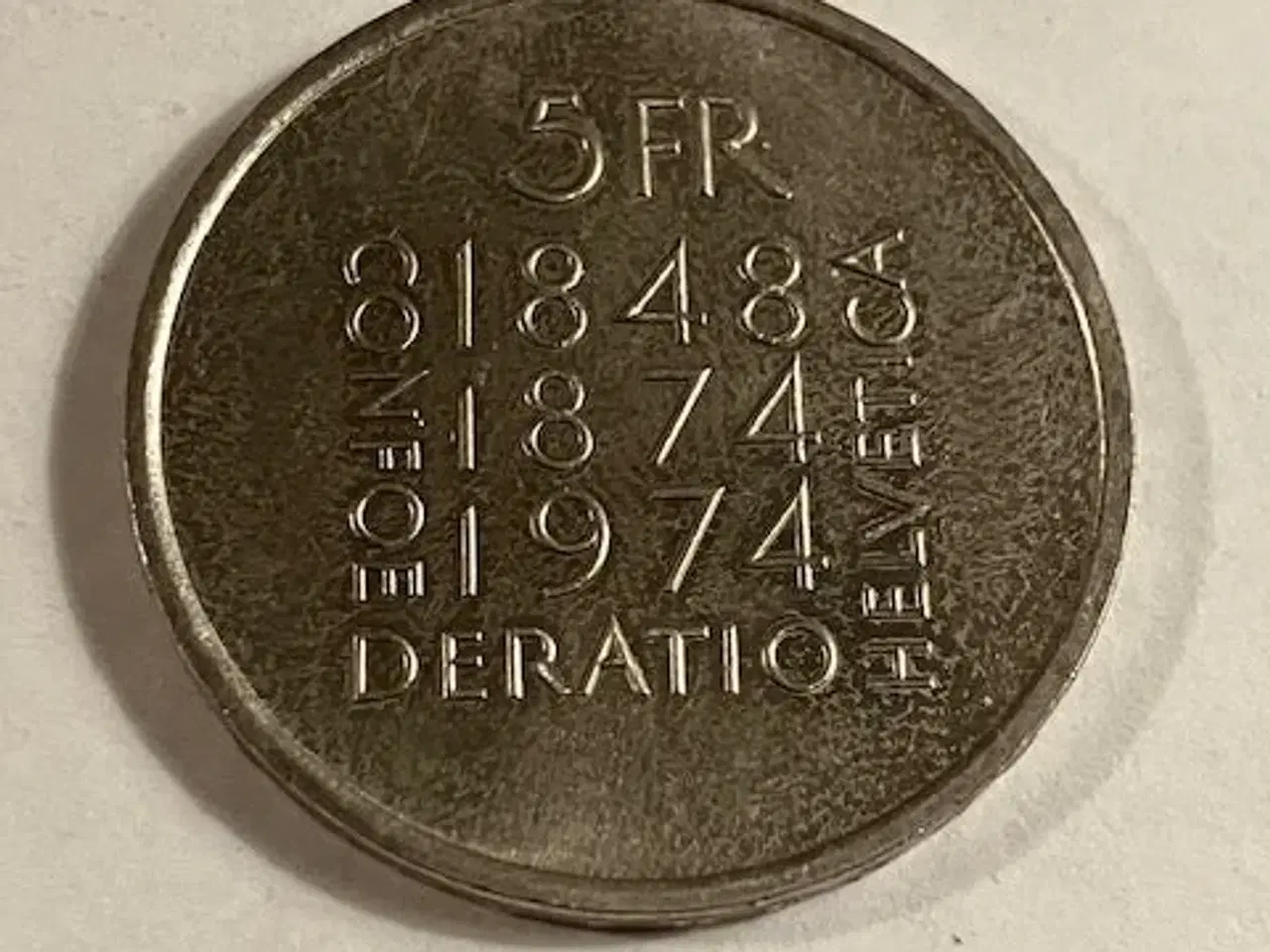 Billede 1 - 5 Francs Switzerland 1974