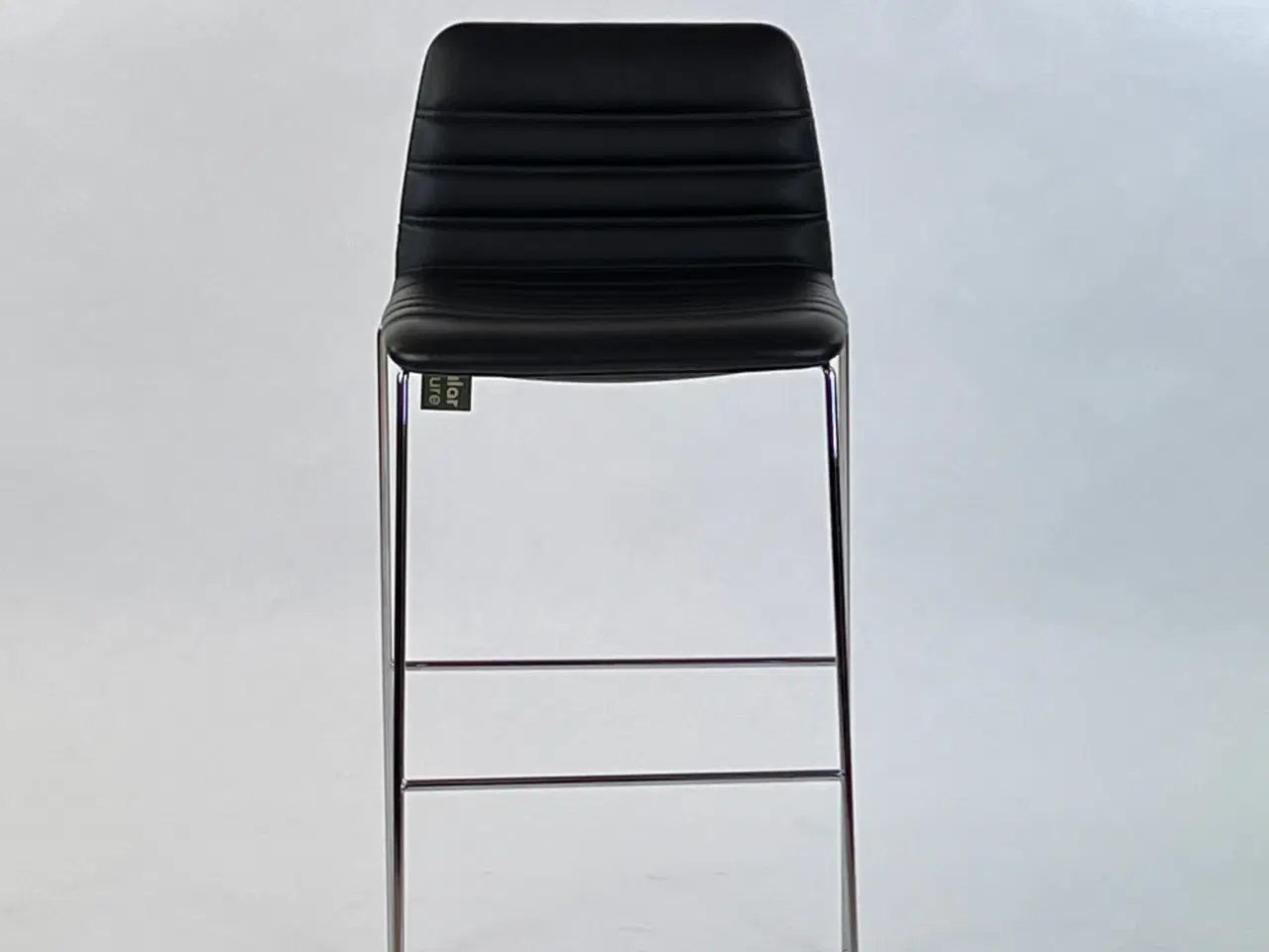 Billede 2 - Paustian Barstol - Spinal Chair 44, Sled base chrome, Counter height | Channel stitching, læder