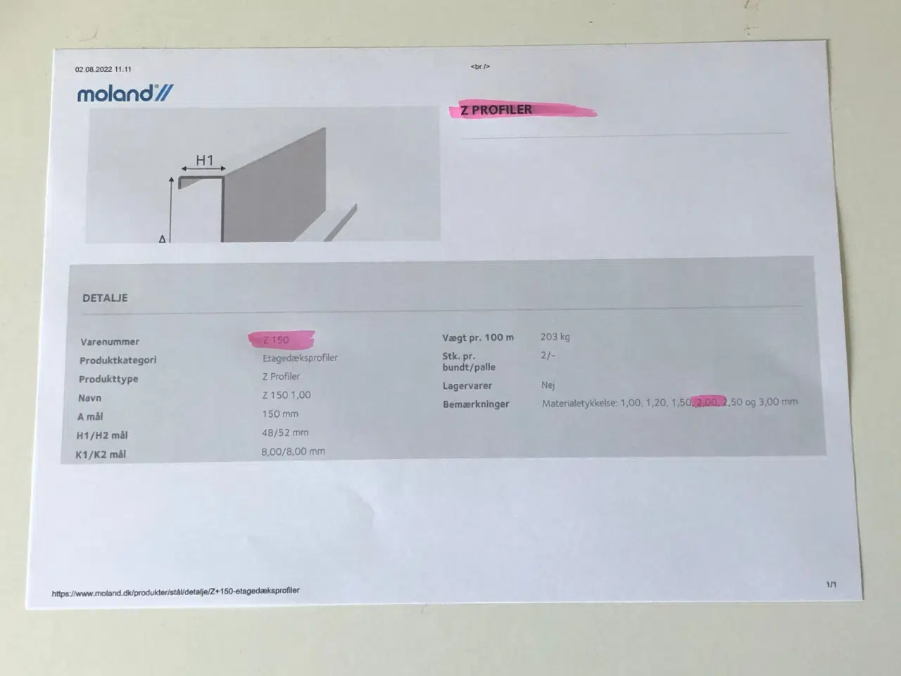 Billede 3 - Stål Z PROFILER 150  i 2 mm