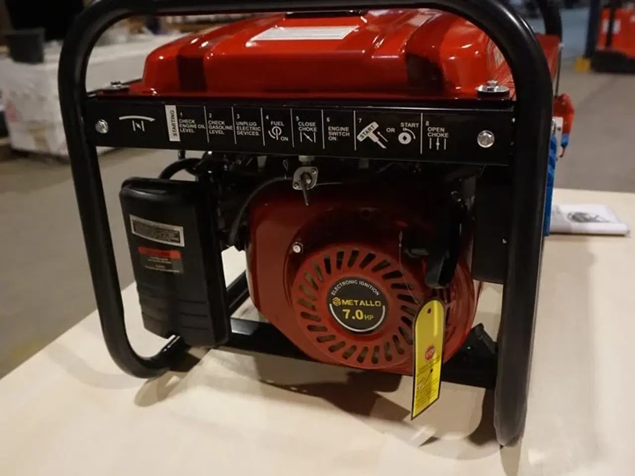 Billede 2 - Metallo Meta-8500W luftkølet professionel benzingenerator