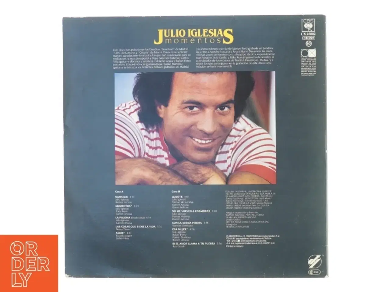Billede 2 - LP Julio Iglesias; "Momentos" fra Cbs