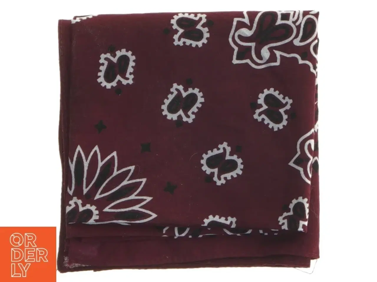Billede 4 - Bordeaux bandana tørklæde med paisley mønster fra Cody James (str. 55x53 cm)