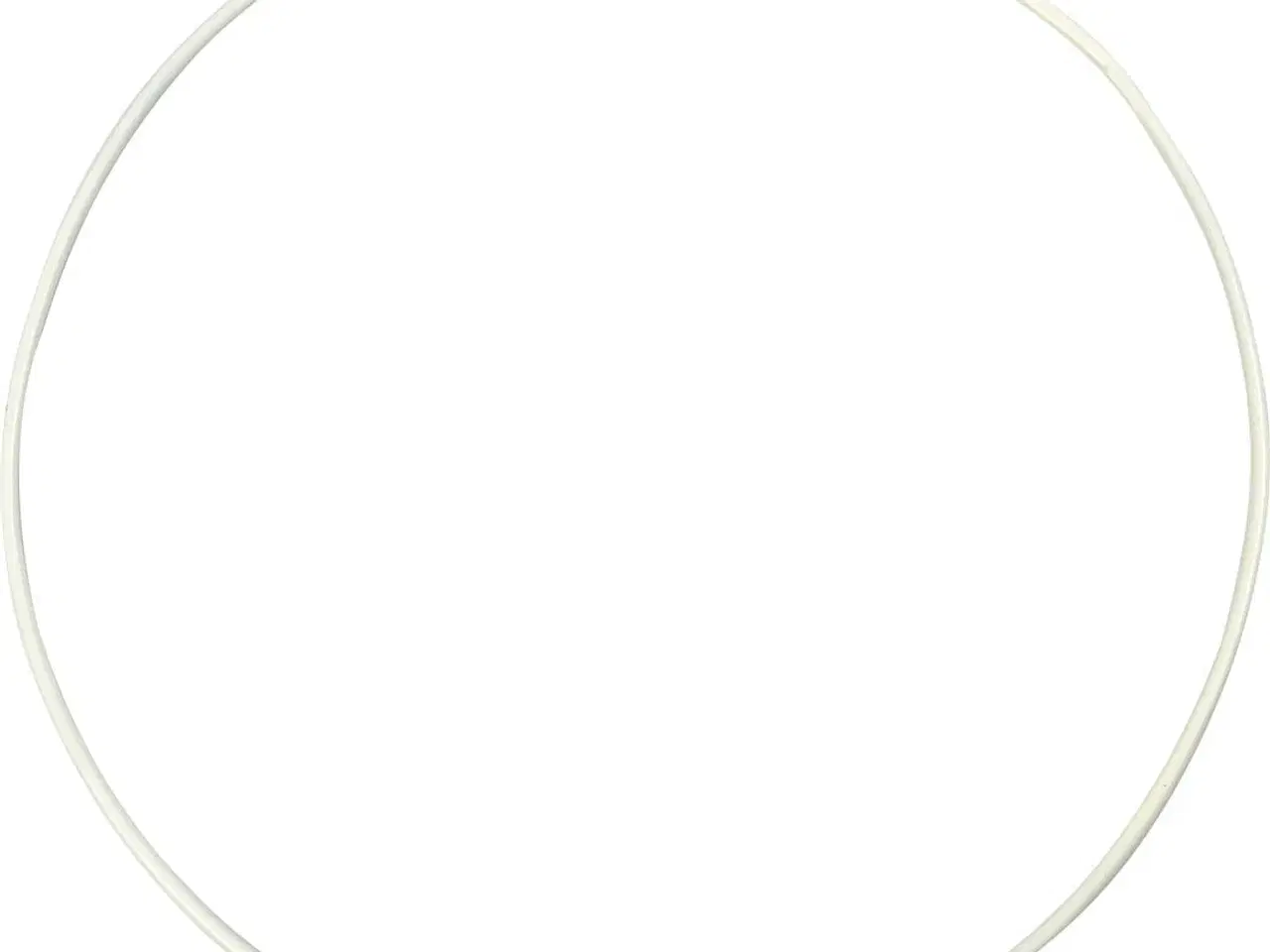 Billede 1 - Metalring, diam. 20 cm, tykkelse 3 mm, hvid, 5stk./ 1 pk.