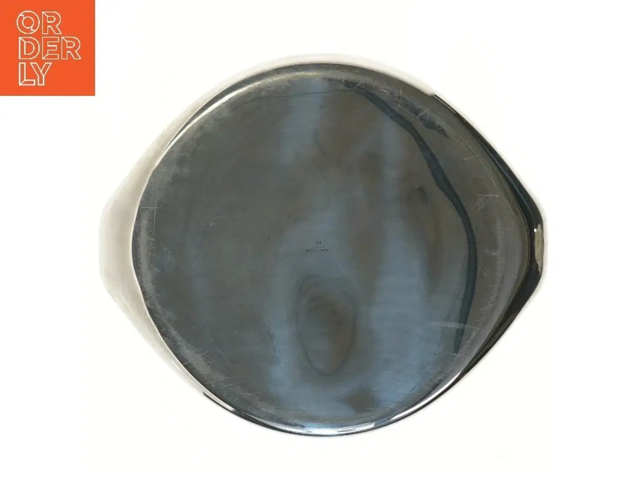 Billede 2 - Rund serveringsbakke i stål fra Georg Jensen (str. Ø 33 cm)