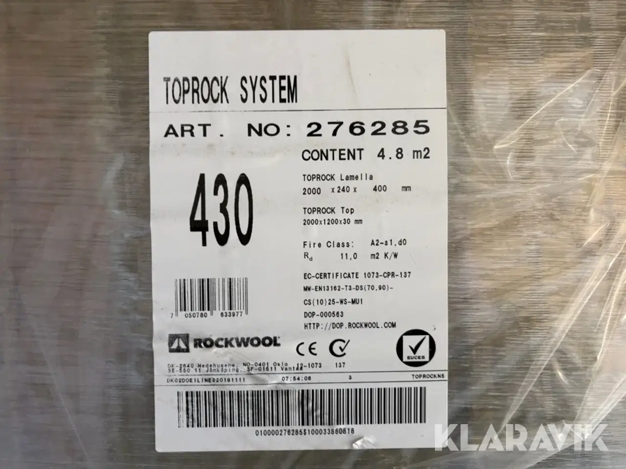 Billede 5 - Tagisolering Rockwool Toprock System 28,8m2