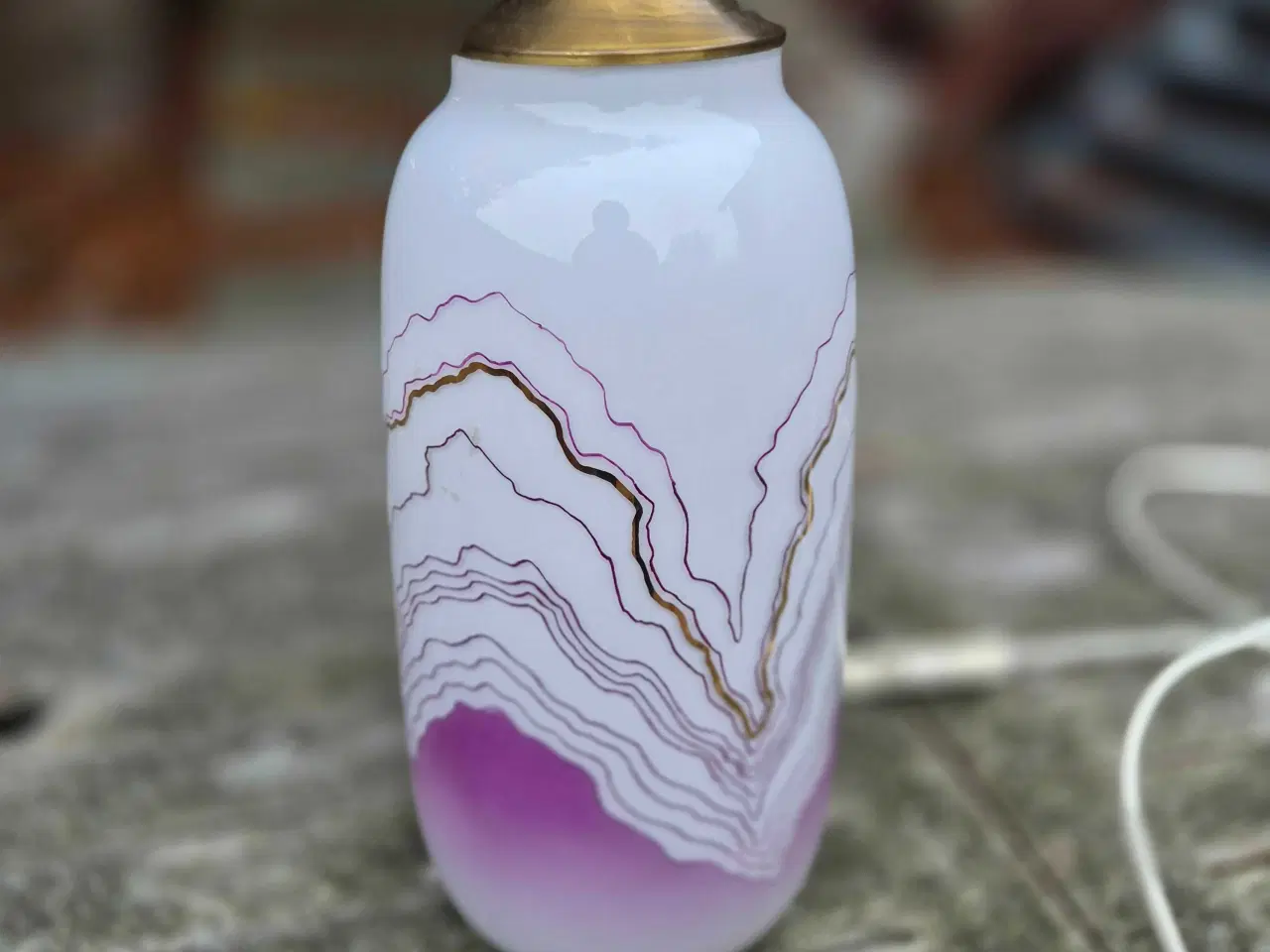 Billede 2 - Sjælden bordlampe fra Lyngby Glas