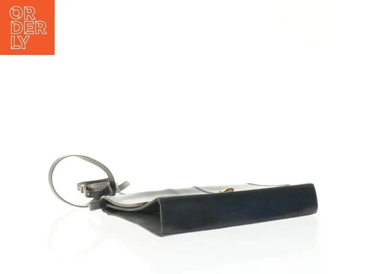 Billede 6 - Flad sort skuldertaske fra Belsac (str. 27 x 16 x 5 cm)