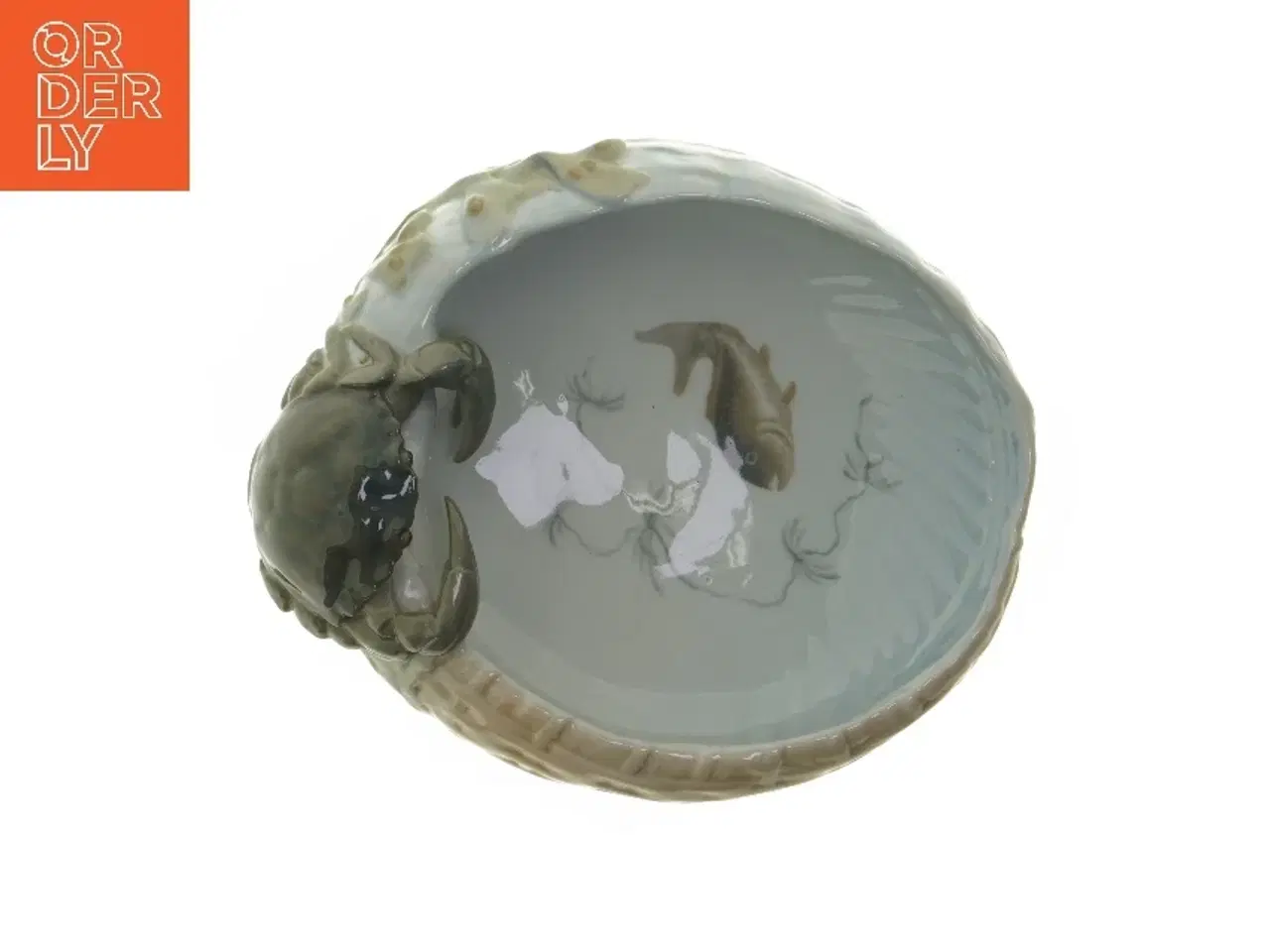 Billede 1 - Royal Copenhagen skål med krabber og fiskemotiv fra Royal Copenhagen (str. 24x20 cm)