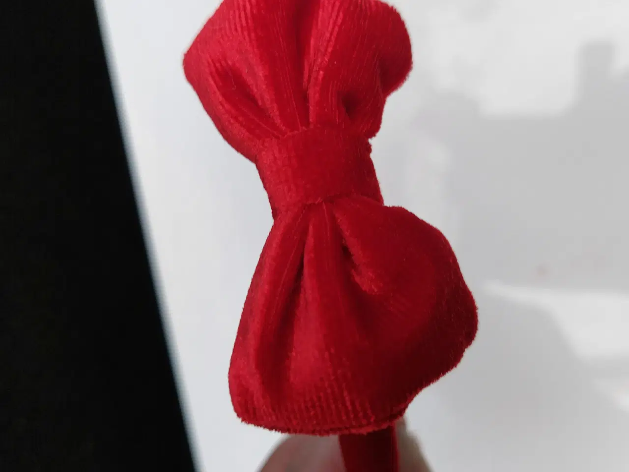 Billede 5 - hårbøjle i rød farve med sløjfe