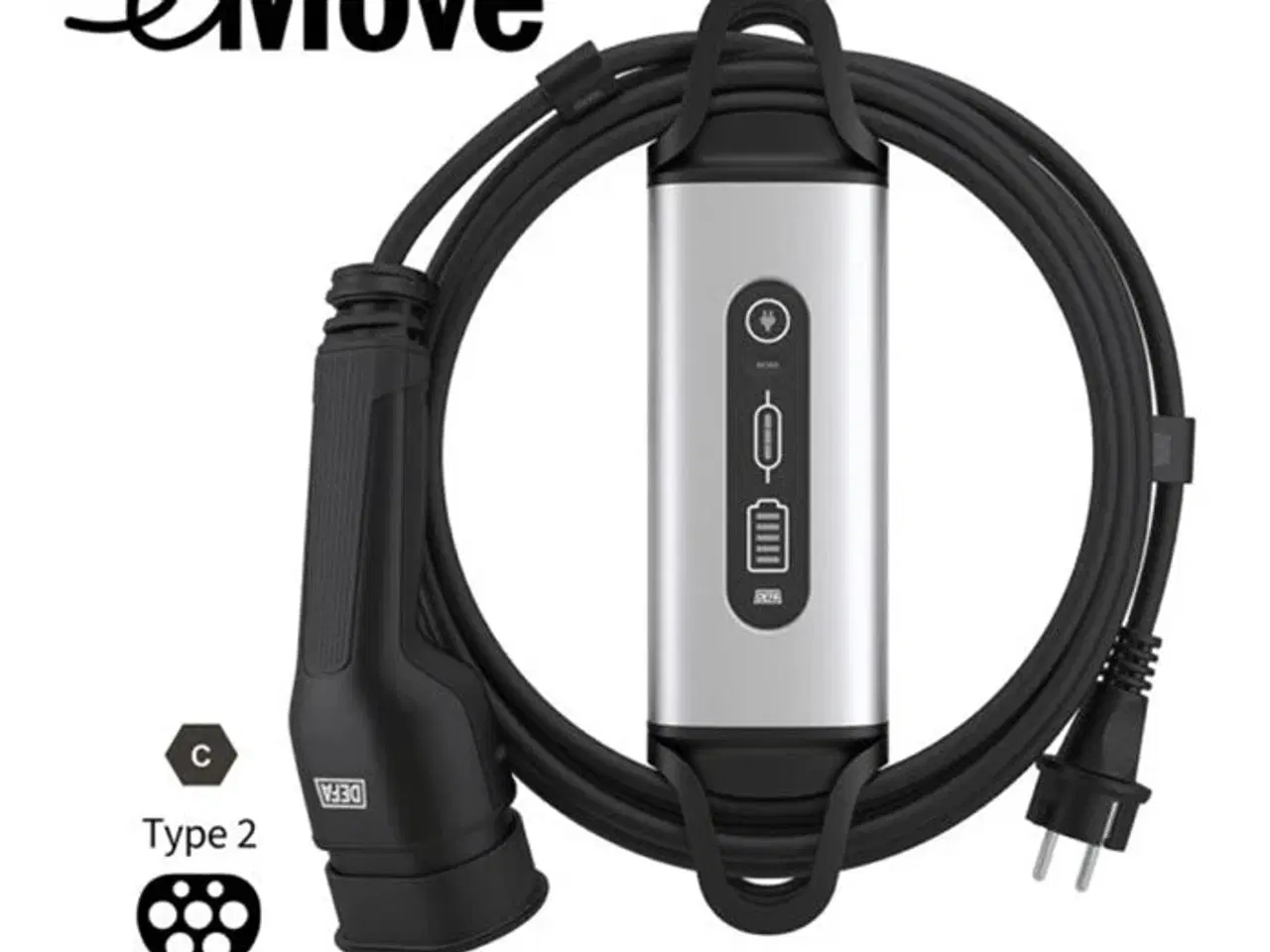 Billede 1 - DEFA eMove 6A transportabel lader til 230V, 6m kabel