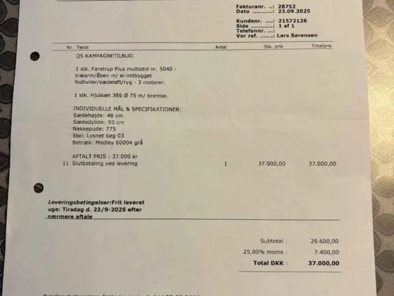 Billede 9 - Farstrup multifunction stol