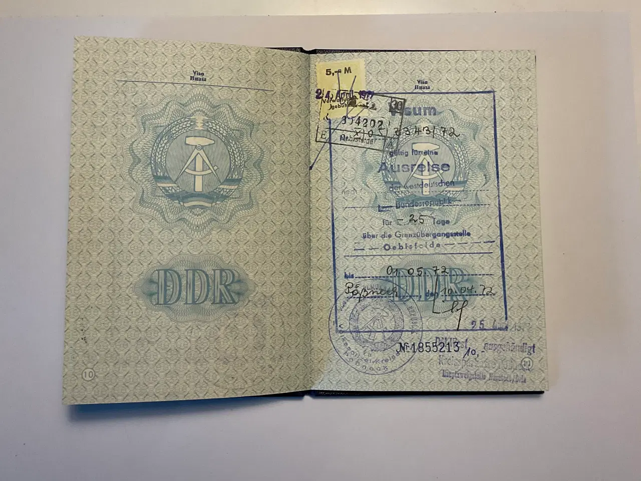 Billede 7 - DDR pas fra det tidligere Østtyskland