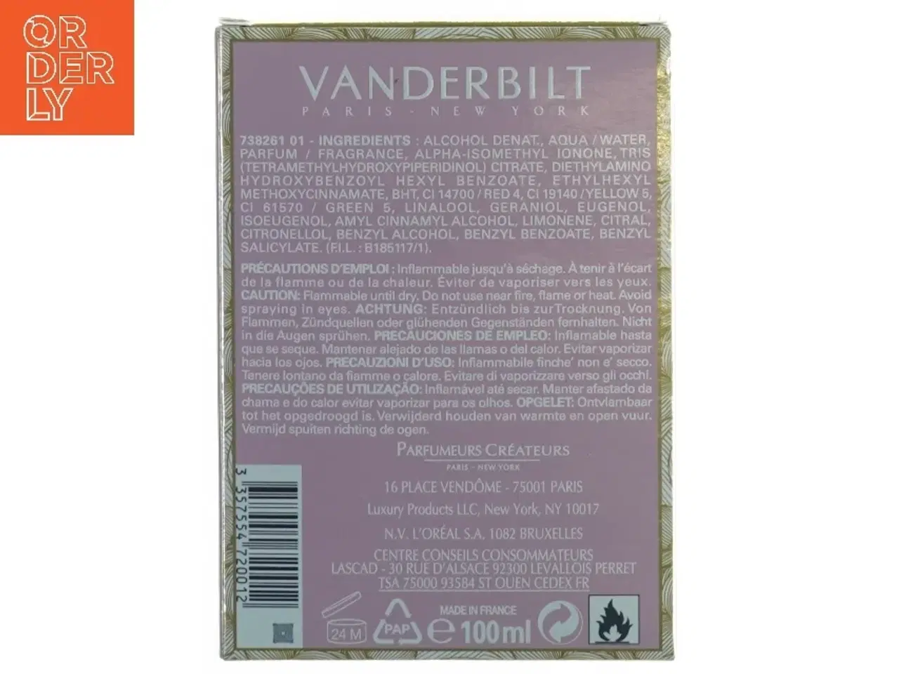 Billede 2 - Gloria Vanderbilt, Vanderbilt Eau de Toilette (str. 100 ml)