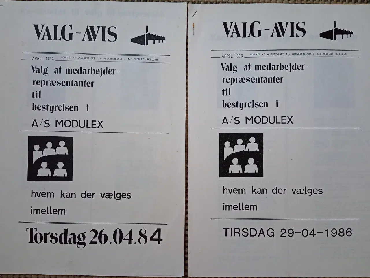 Billede 1 - Modulex, Valg-avis 1984-86.