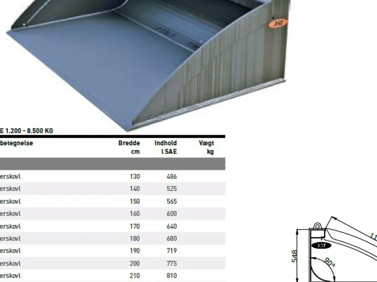 Billede 3 - JST Planerskovl 130-260 cm