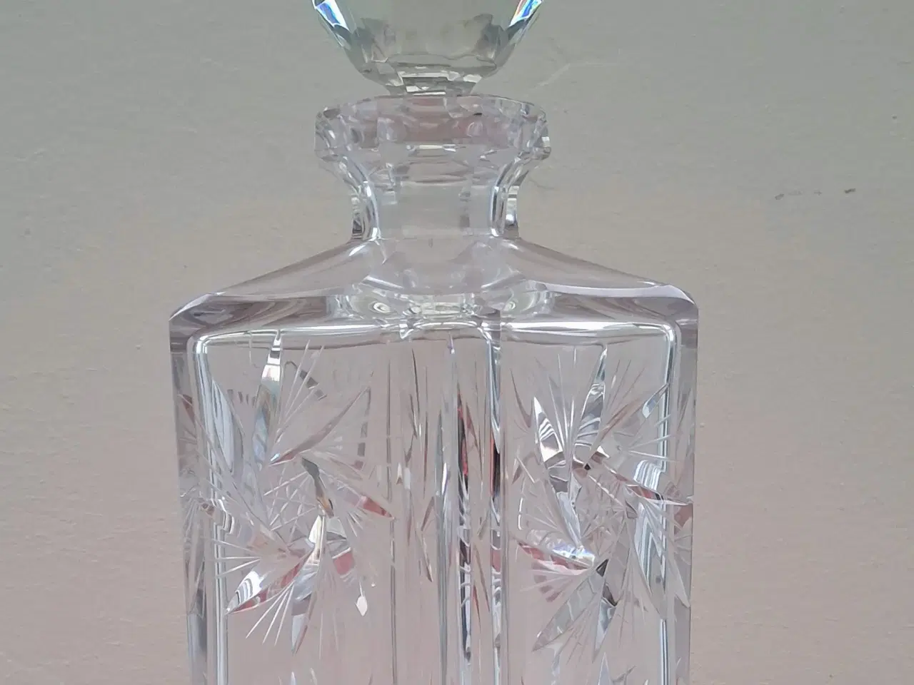 Billede 3 - Vintage Bømisk håndskåret krystalglas karaffel