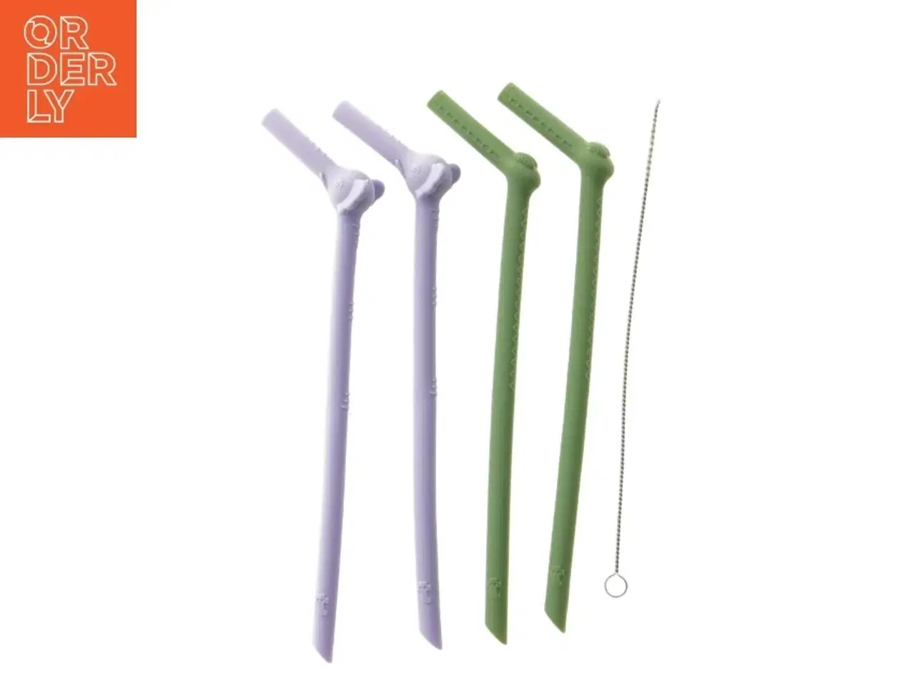 Billede 2 - Genanvendelige sugerør med rengøringsbørste fra Tiger (str. 23 cm. 4 styk)