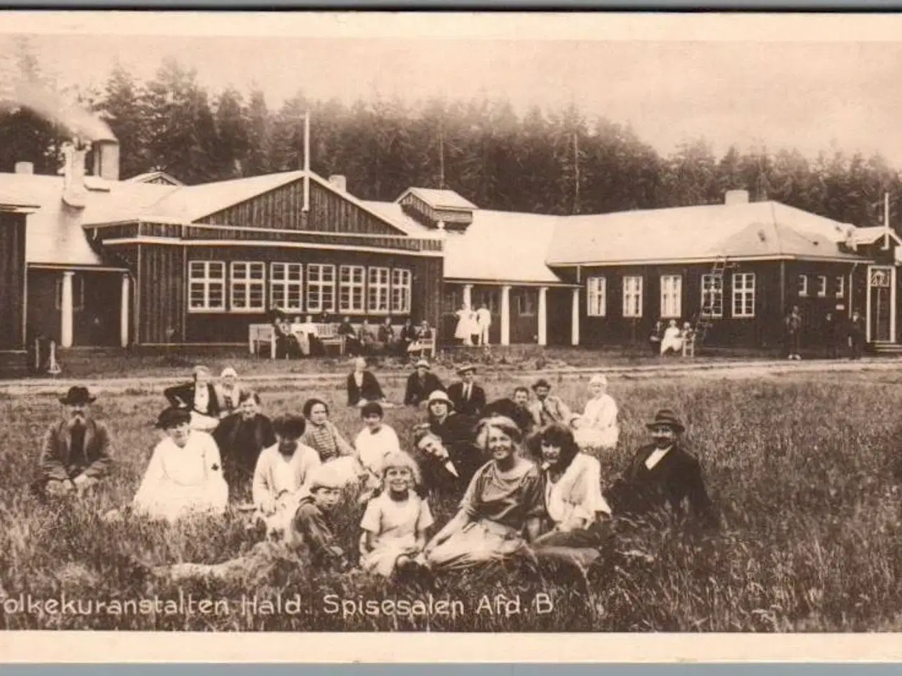 Billede 1 - Folkekuranstalten Hald - Spisesalen Afdeling B - Postkort - Ubrugt